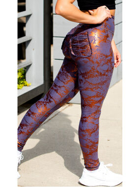 Women's Minibeast CURVE X LEGGINGS PATTERN In Golden Night Size Large